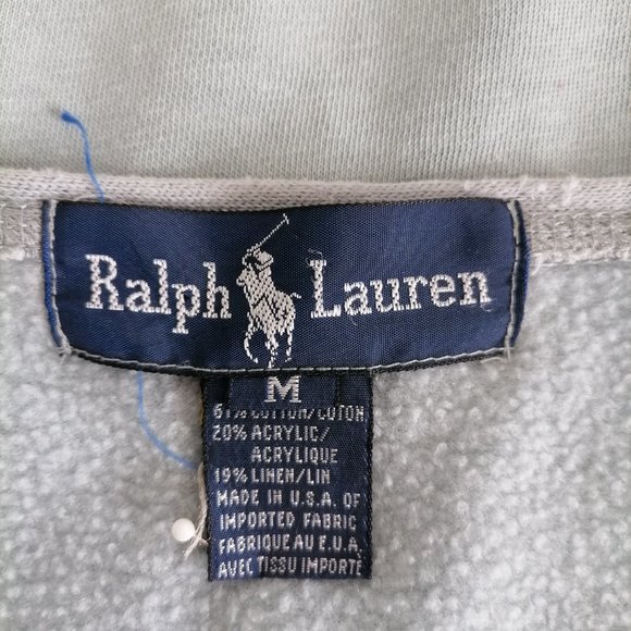 Ralph Lauren Men's Blue Fleece Sweatshirt Size M - Picture 5 of 5